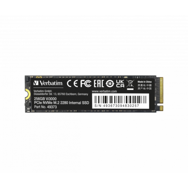 SSD INTERNE Vi3000 PCIe NVMe™ M.2 VERBATIM 512 GO